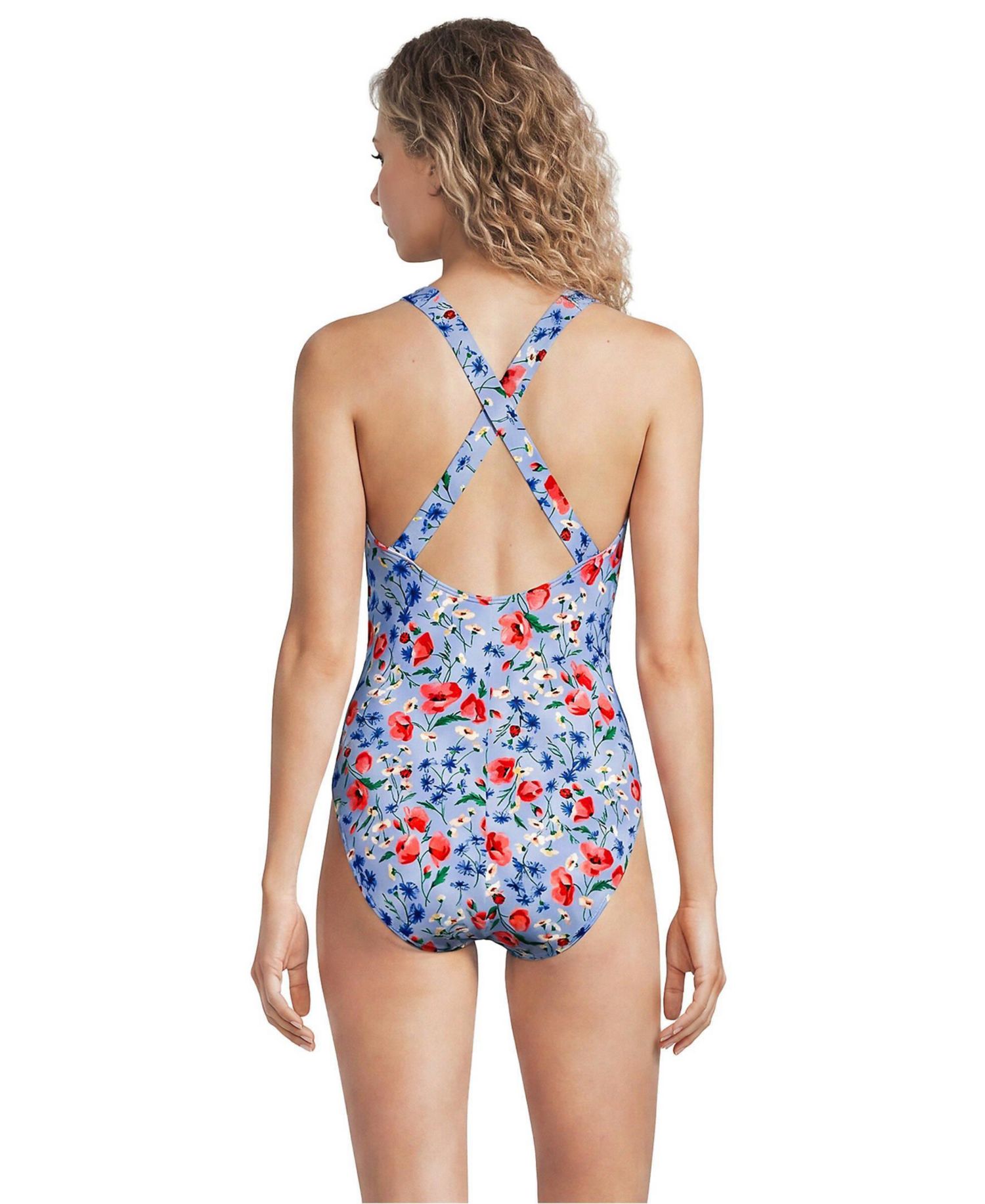 Women's Long Torso Tugless X-Back One Piece Swimsuit