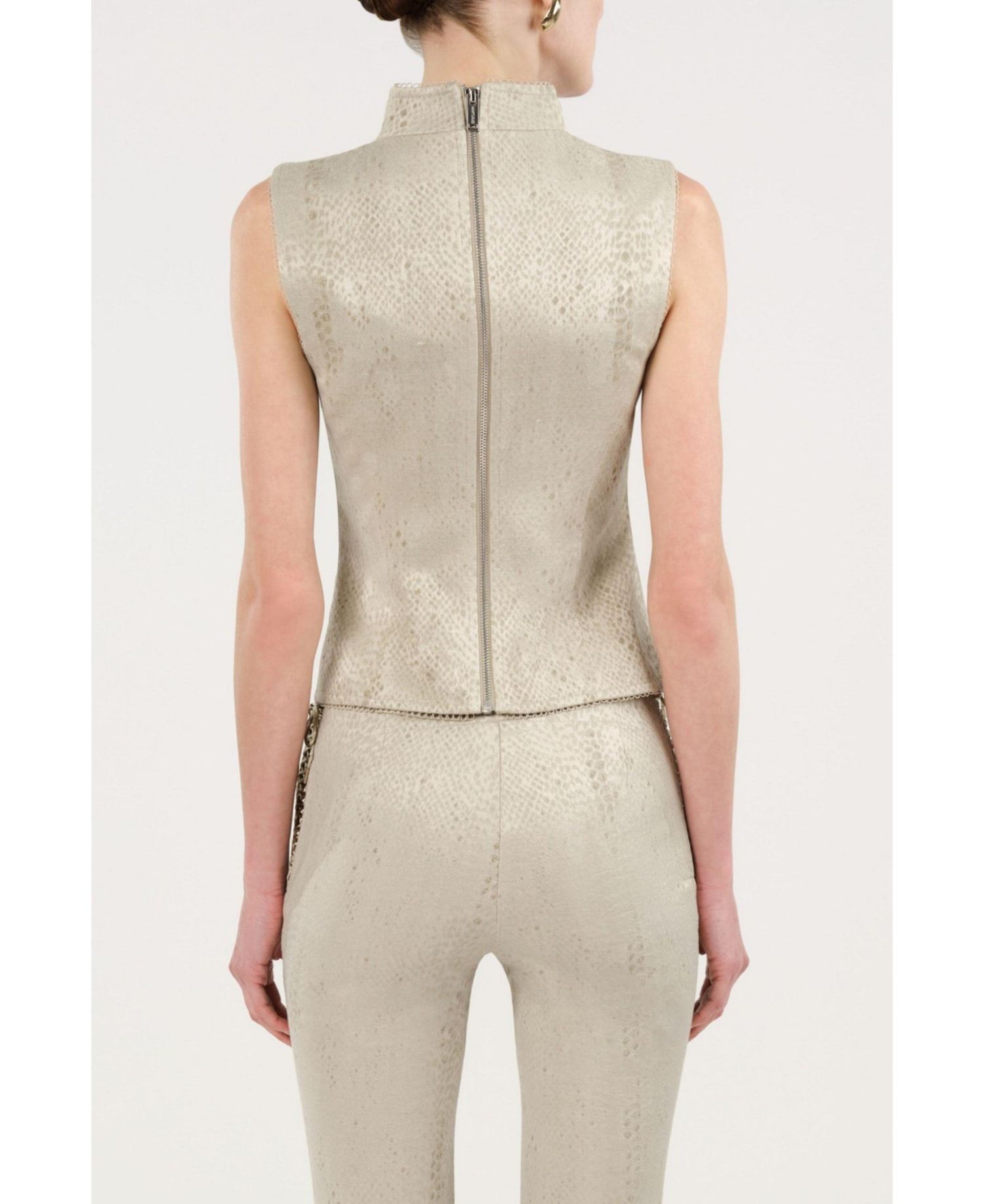 Women's Braid-Trim Bustier Top with Built-In Bra