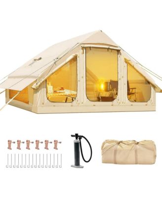 Inflatable SUV Tent for Camping with Large Awning PU 3000mm Waterproof Oxford Portable Tailgate Blow Up Tent for SUV Car Jeep
