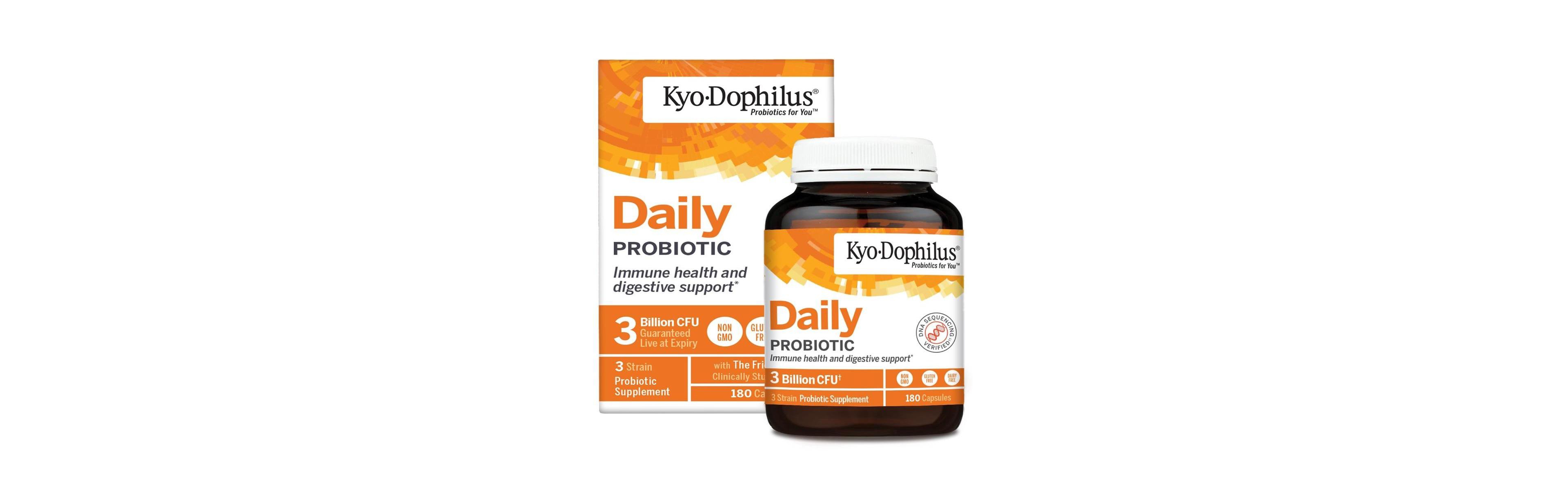 Kyolic Kyo-Dophilus Daily Probiotic, Immune health and digestive support, 180 Capsules