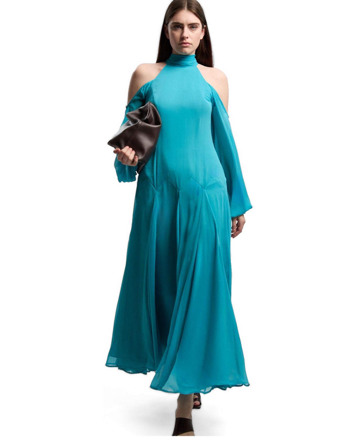 Women's Cold Shoulder Maxi Dress