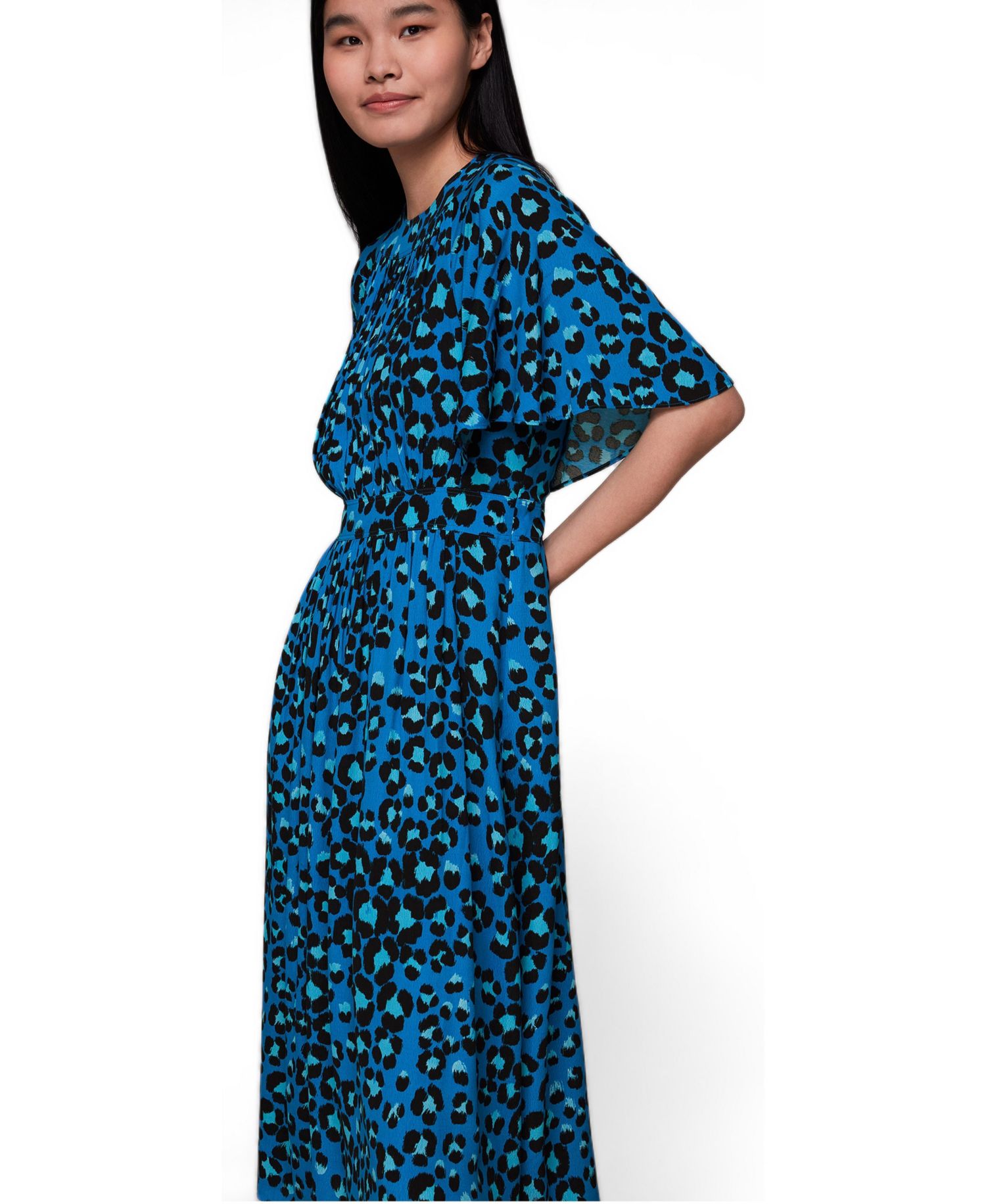 Women's Painted Leopard Amelia Midi Dress