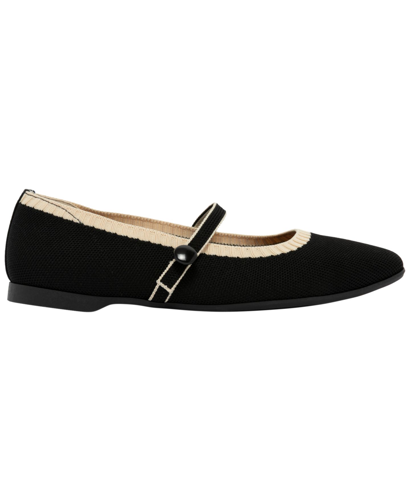 Женские балетки Jones New York Serissa Knit Mary Jane Ballet Flats, цвет: Чёрный вязаный — фото 2