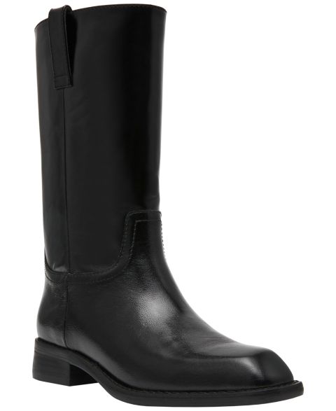 Женские ботинки Steve Madden Primo Mid-Shaft Engineer, цвет: Чёрный блестящий