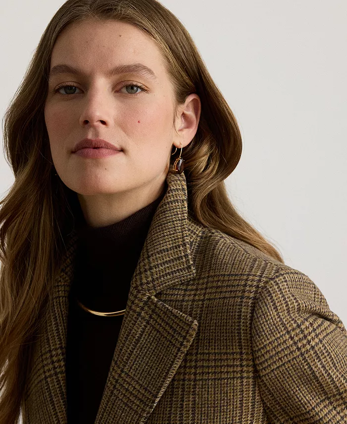 Women's Collared Wool Walker Coat - thumbnail 4