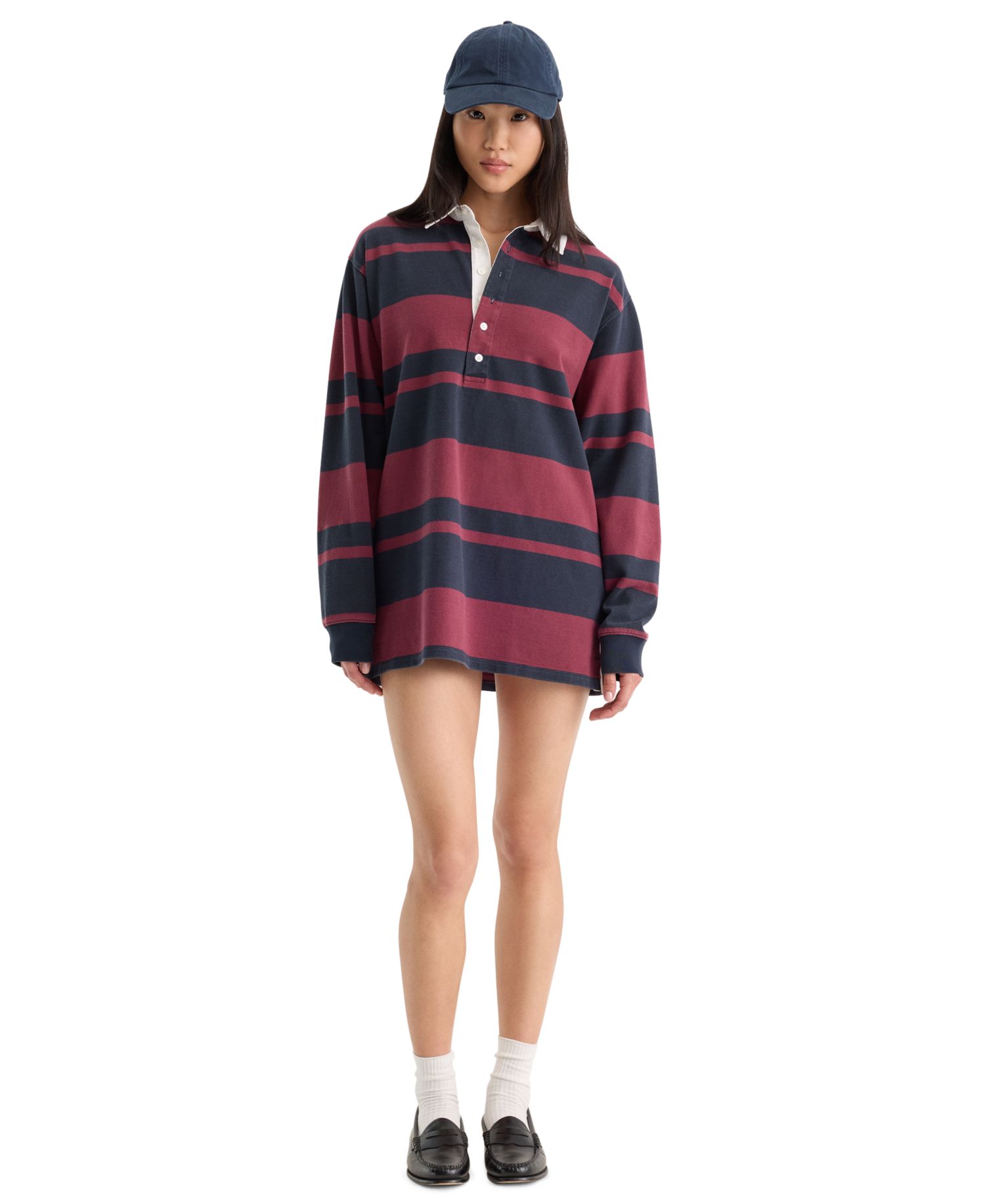 Women's The Rugby Collared Long-Sleeve Mini Dress