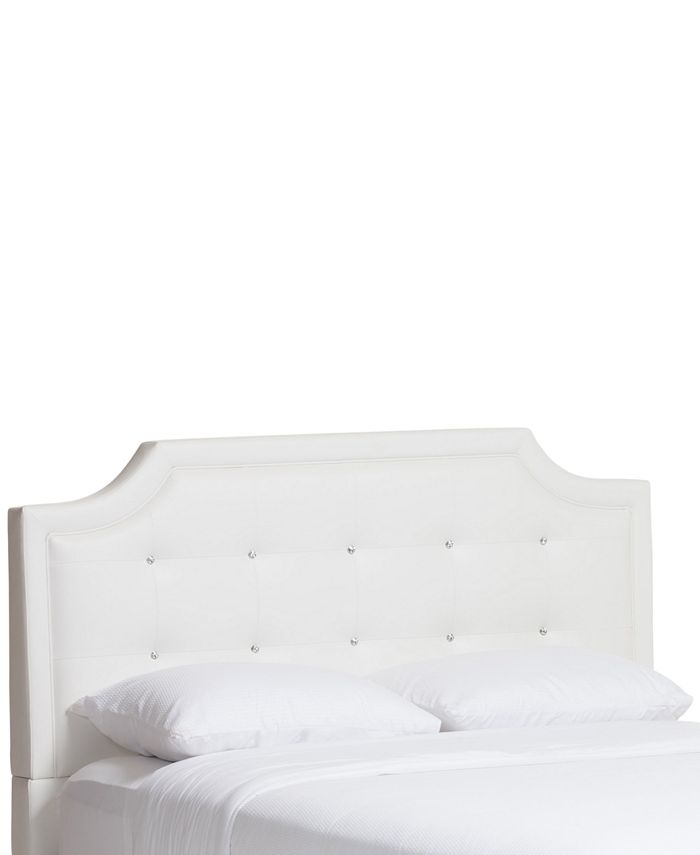 Furniture Ashima Modern Queen Bed With, Carlotta Designer Queen Bed With Upholstered Headboard In White