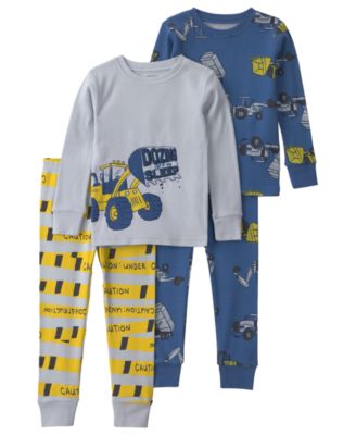 Toddler Boys' 2T-5T Long-Sleeve Pajama, 4-Piece Set 