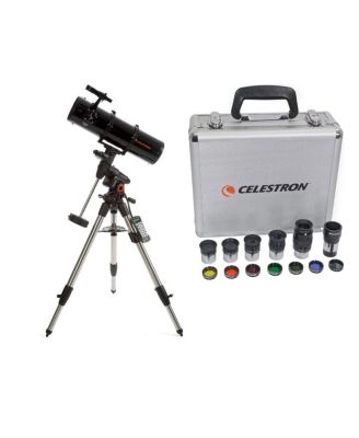 Advanced VX 6" Newtonian Telescope - with Deluxe Accessory Kit 5 Celestron Plossl Eyepieces, 1.25" Barlow Lens, 1.25" Filter Set, Accessory