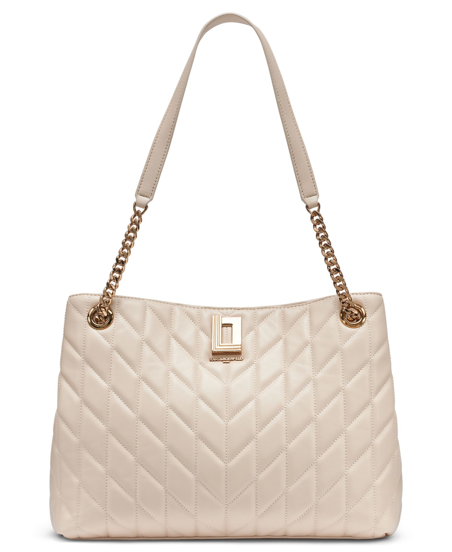Женская сумка KARL LAGERFELD PARIS Lafayette Large Tote Handbag, цвет: Brie — фото 1