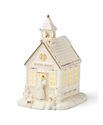 FROM THE 2006 VAULT! Mistletoe Park School House Lit Figurine