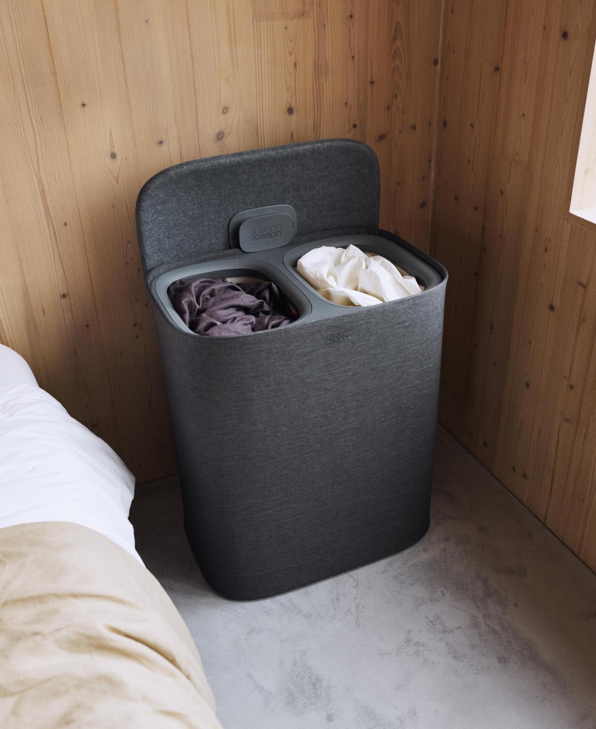 Joseph Tota Twin 90-Liter Easy-Empty Laundry Separation Basket