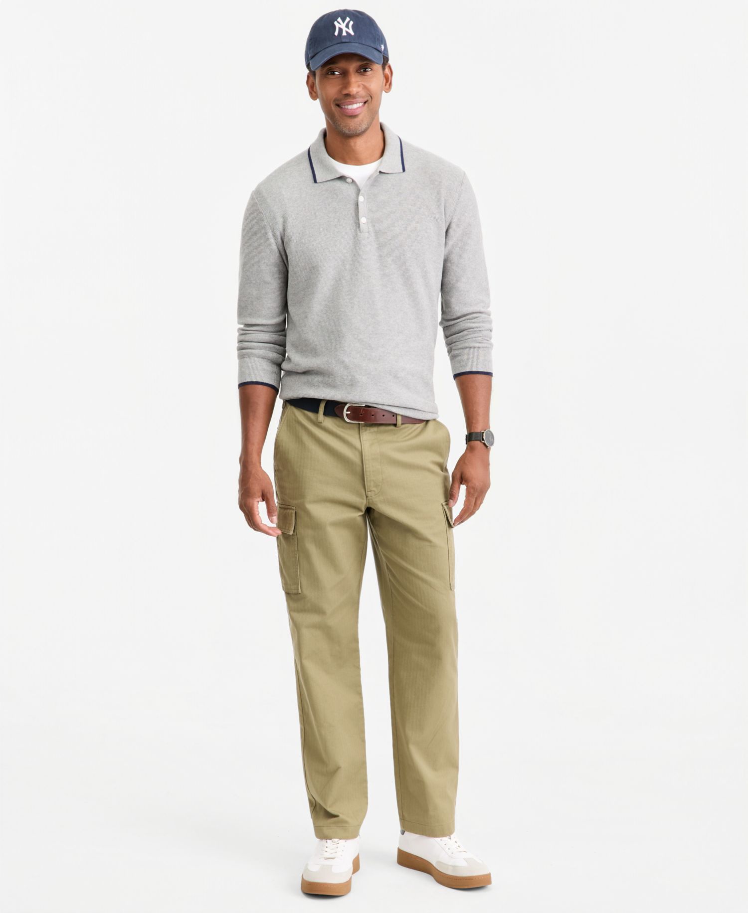 Men's Tipped Long-Sleeve Polo Sweater, Macy's Exclusive