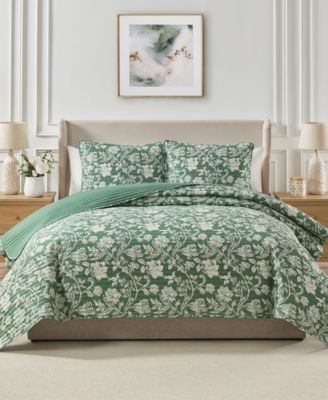 Vien Floral 3-Piece Quilt Set, King