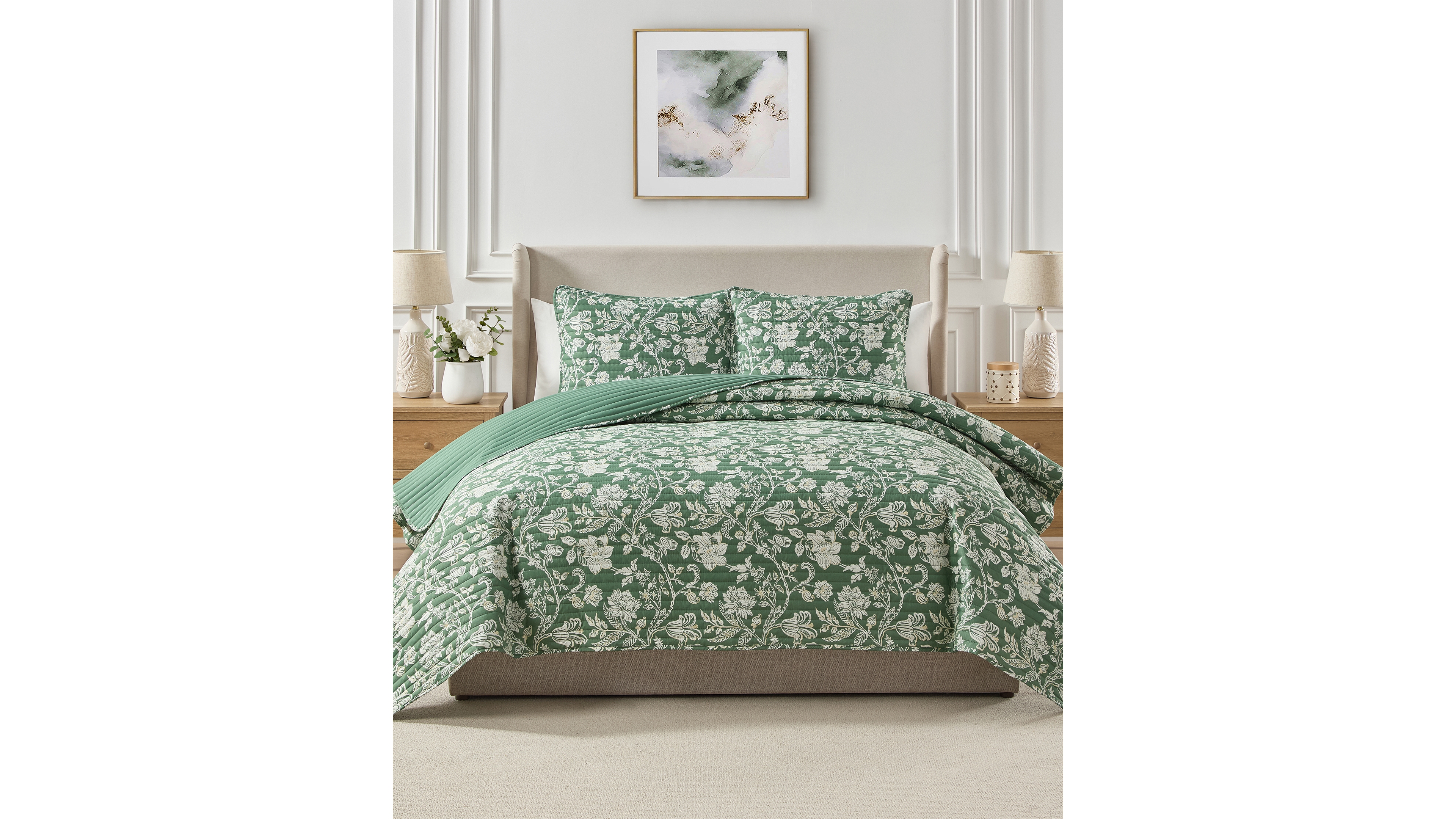 Seventh Studio Vien Floral 3-Piece Quilt Set, King