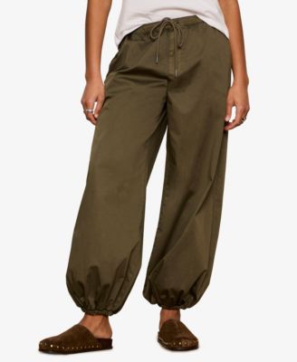 Women's Cropped Balloon Leg Pull-On Pants