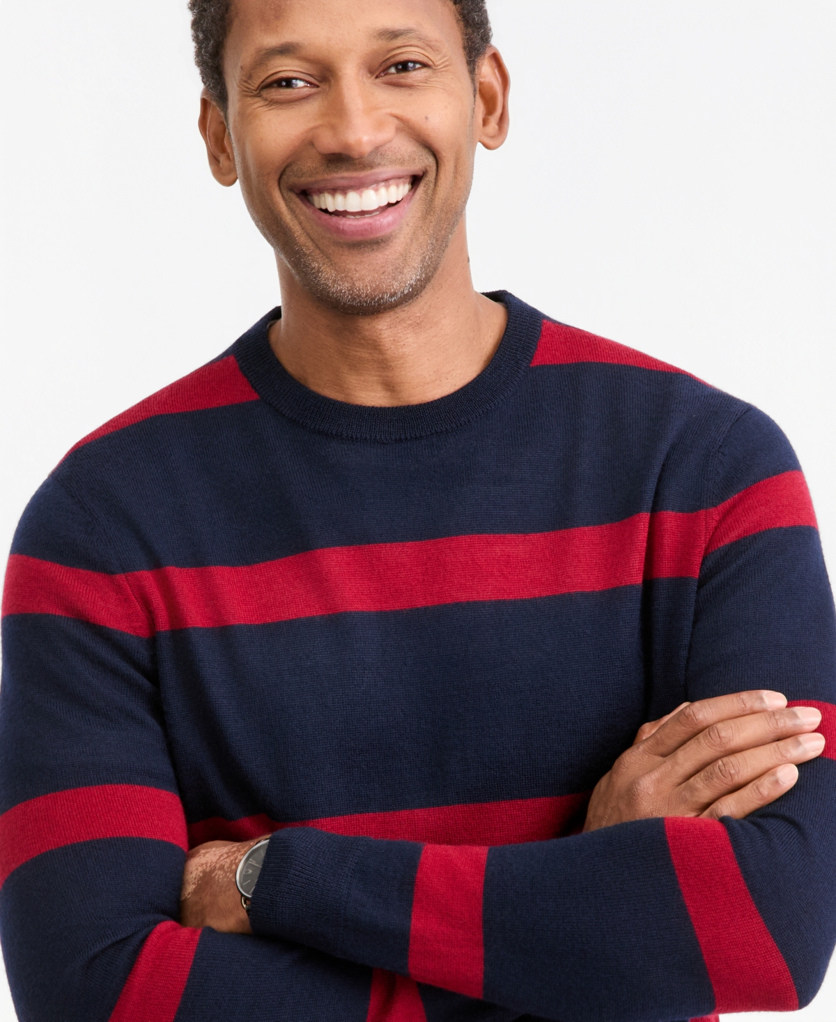 Club Room Men's Striped Crewneck Sweater, Macy's Exclusive