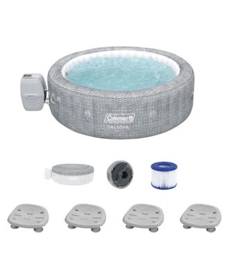 SaluSpa Sicily AirJet Hot Tub w/Set of 4 Bestway Pool and Spa Seat