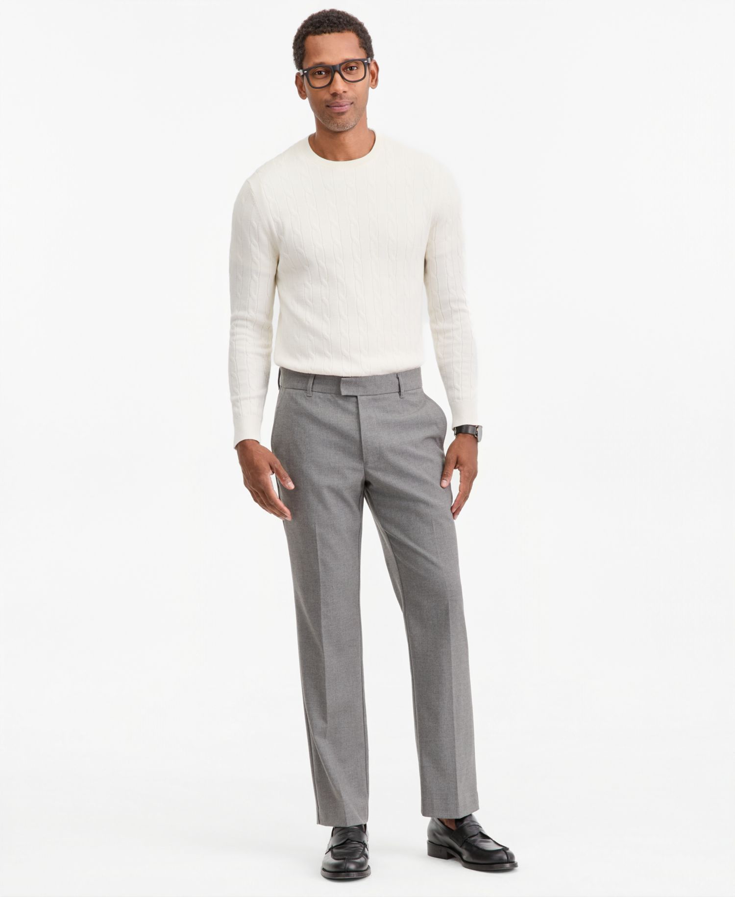 Men's Wool-Blend Flat-Front Pants, Macy's Exclusive