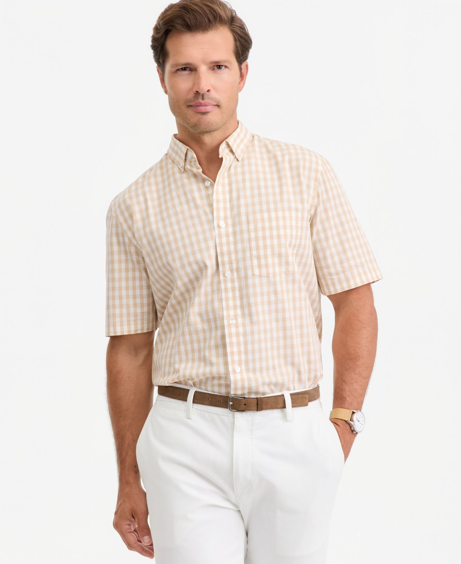 Men's Hemmy Plaid Poplin Short-Sleeve Shirt