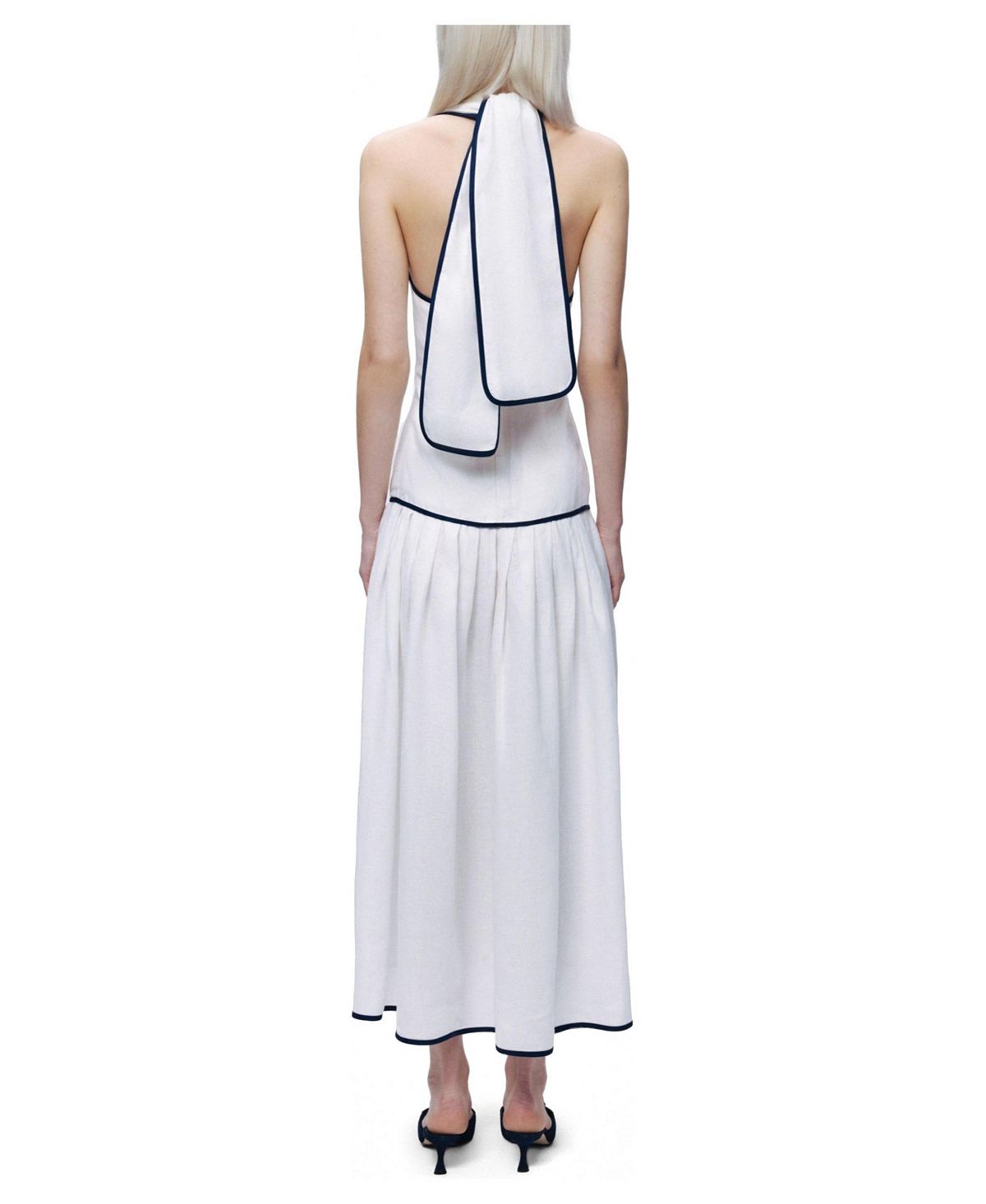 NOCTURNE Women's Binding Detail Halterneck Midi Dress view 3 — MAYCSS fashion products