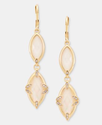Stone Double Drop Earrings