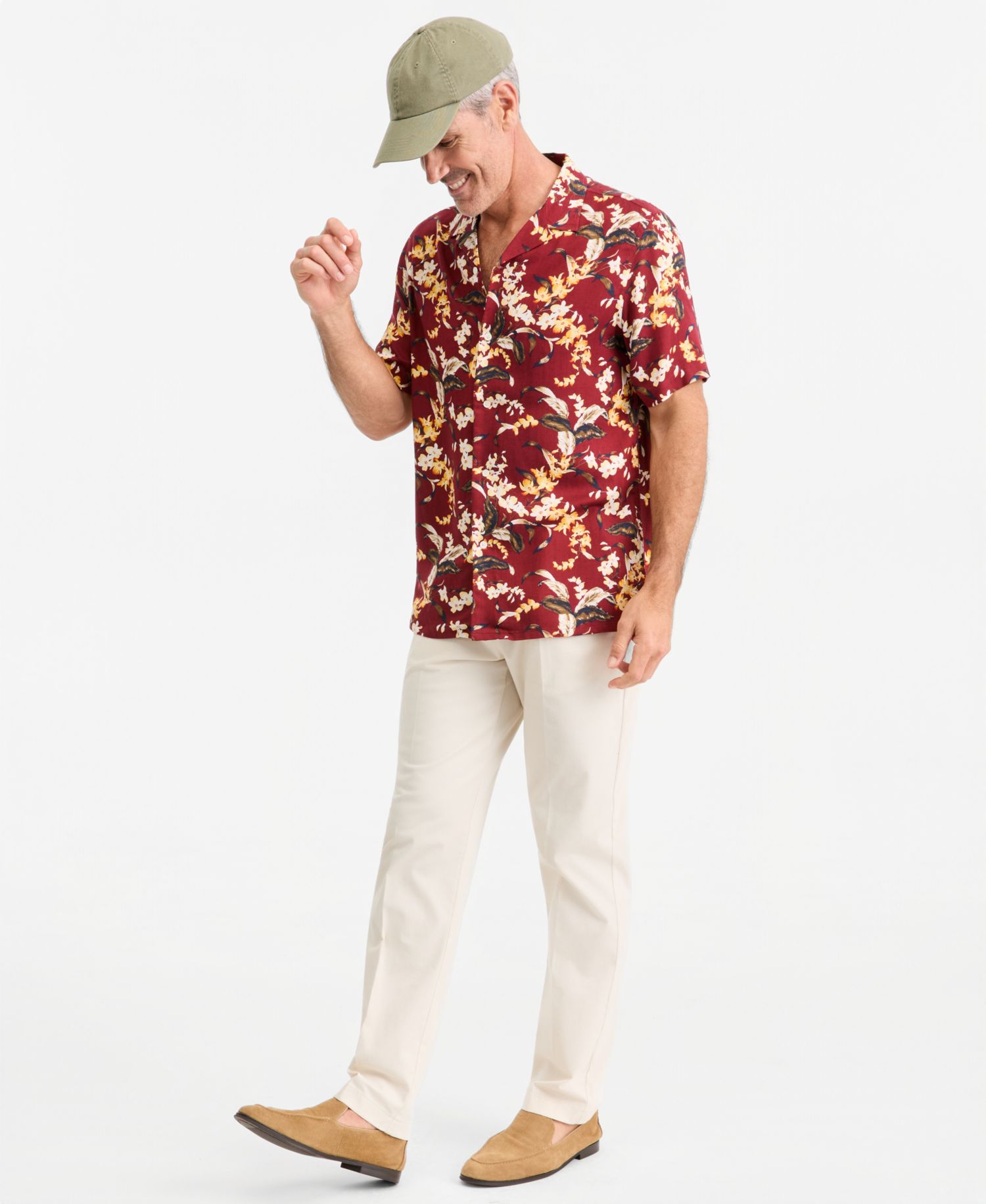 Men's Floral-Print Short-Sleeve Shirt