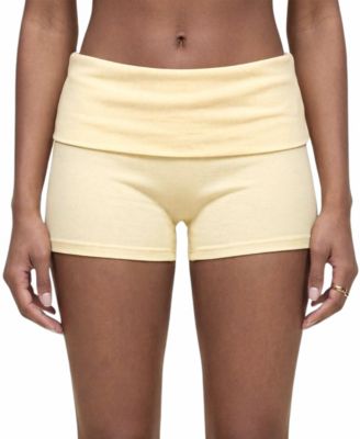 Women's Audrea Ribbed Foldover Biker Shorts