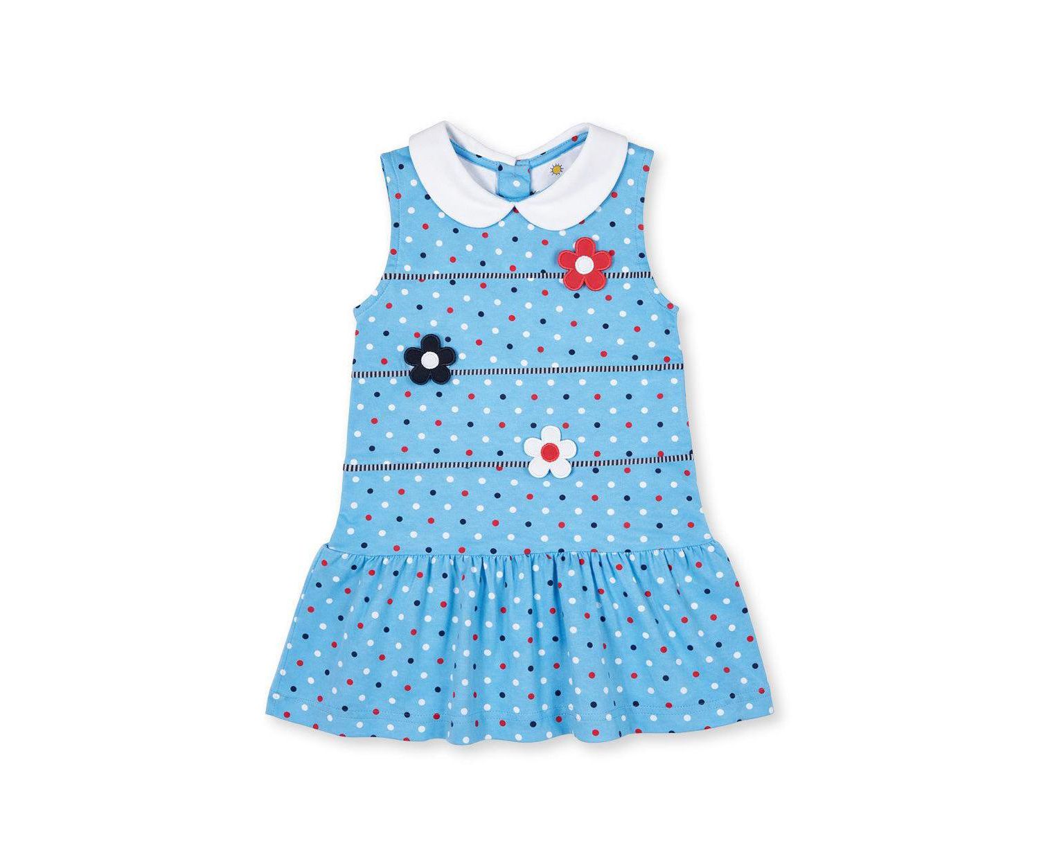 Big Girls 7-8 Printed Knit Dress With Flowers