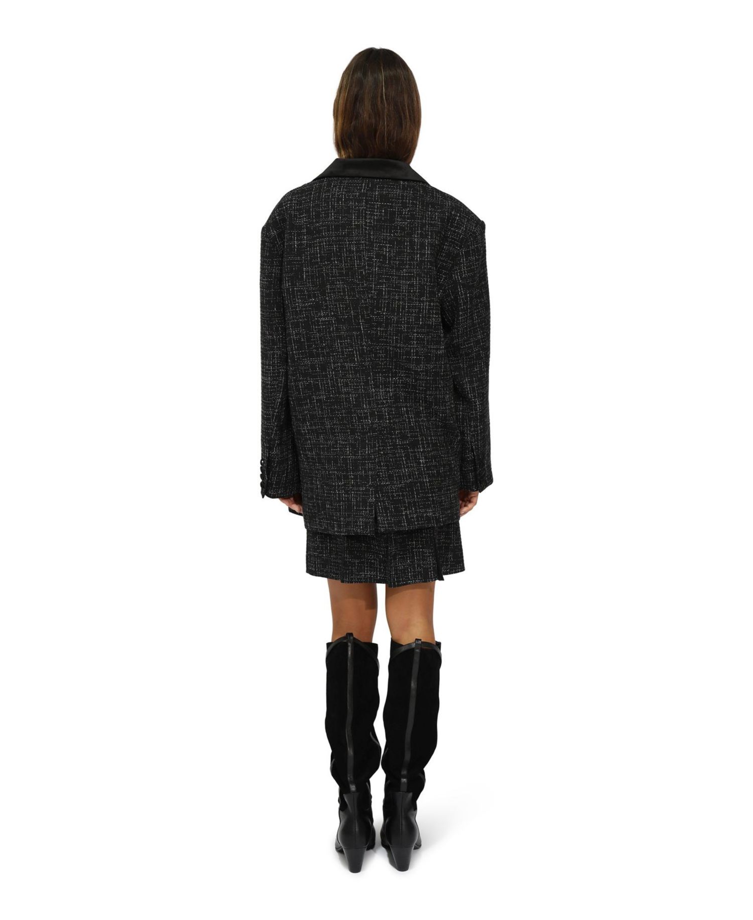 Women's City Noir Tweed Oversized Blazer