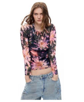 Women's Printed Long-Sleeve Blouse