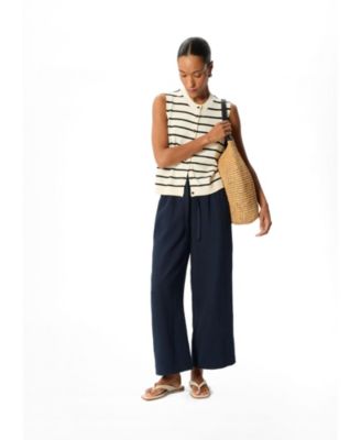 100% Cotton Wide Leg Trousers