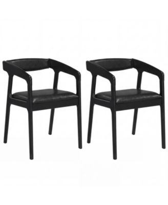 Modern Upholstered Armchairs Set of 2 with Padded Seat Cushion