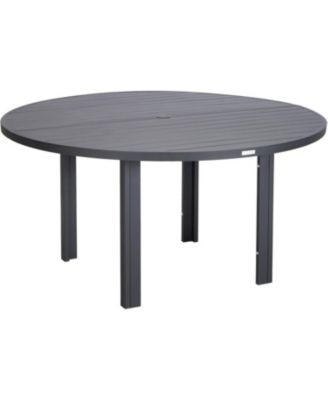 48" Round Outdoor Aluminum Dining Table for Modern Home, Patio, Backyard Garden Chelsea Collection