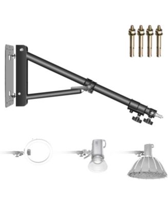 Triangle Wall Mount Arm for Photo Studio Strobe Monolight Softboxes Umbrellas Reflectors Flexible Rotation 180 Degrees Maximum Length 180