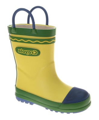 Kids (7-12) Rain Boots with Easy Pull Handles Waterproof Rubber Boots