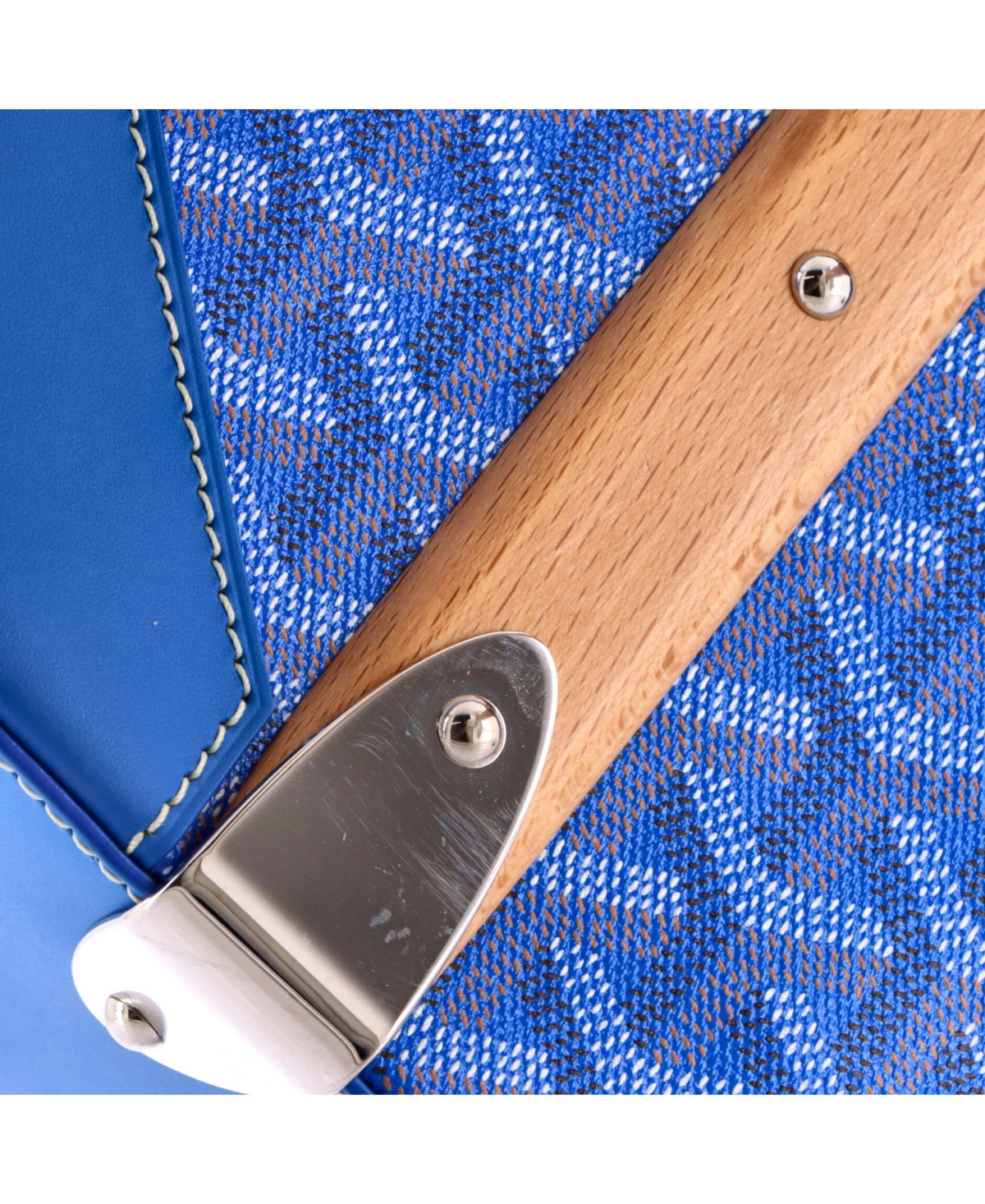 Pre-Owned Goyard Mm Saigon Top Handle Bag Coated Canvas with Leather