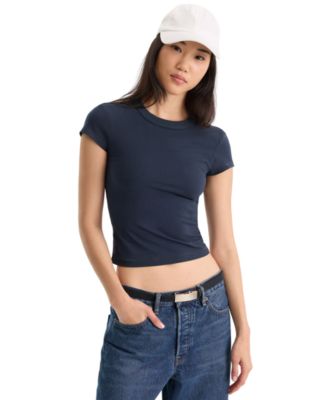 Women's Cap-Sleeve Crewneck T-Shirt