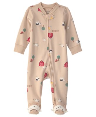 Baby Boys' and Baby Girls' Cotton 2-Way Zip Sleep & Play 