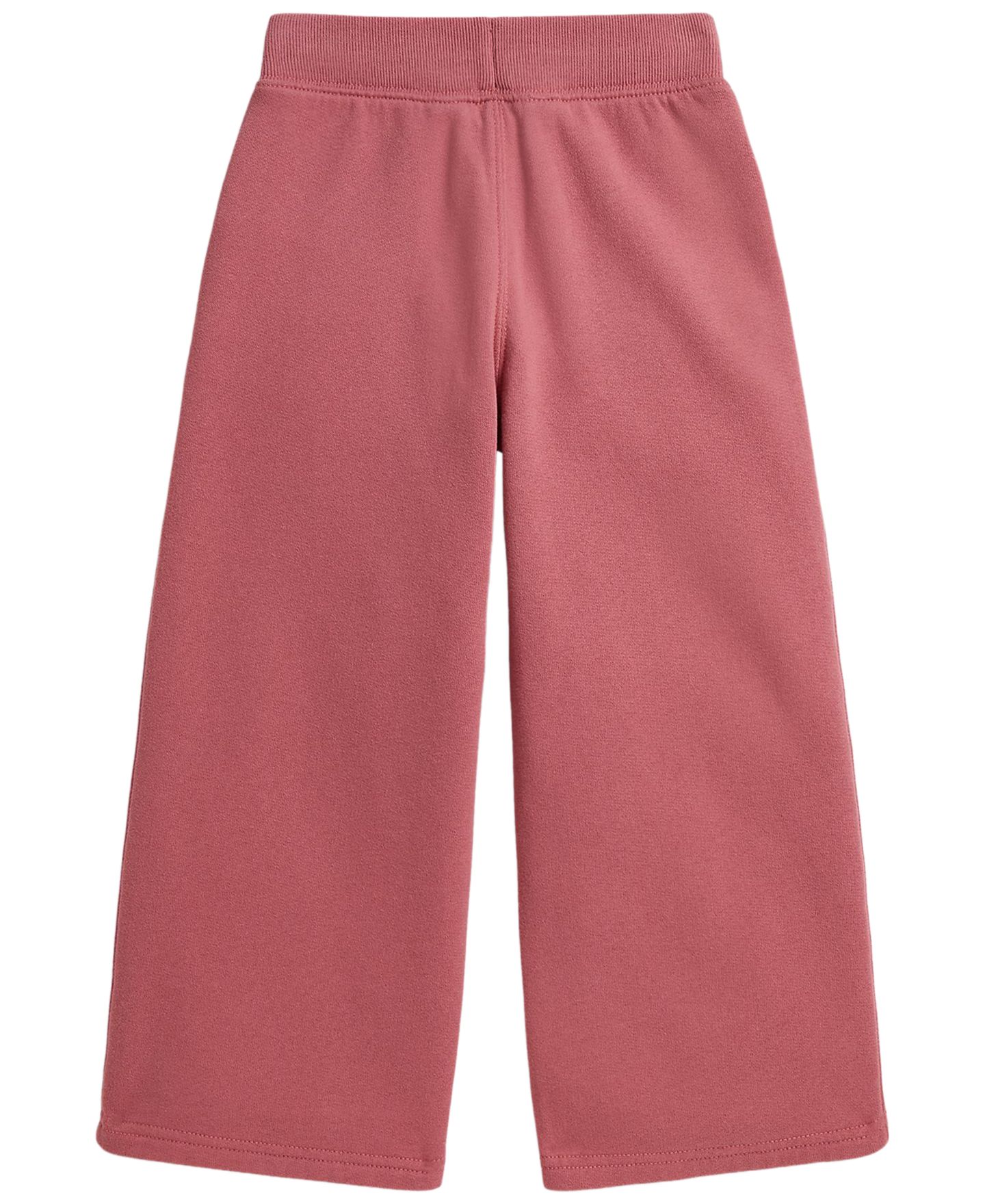Брюки Polo Ralph Lauren Fleece Wide-Leg Sweatpants для девочек, цвет: Холщовый розовый — фото 2