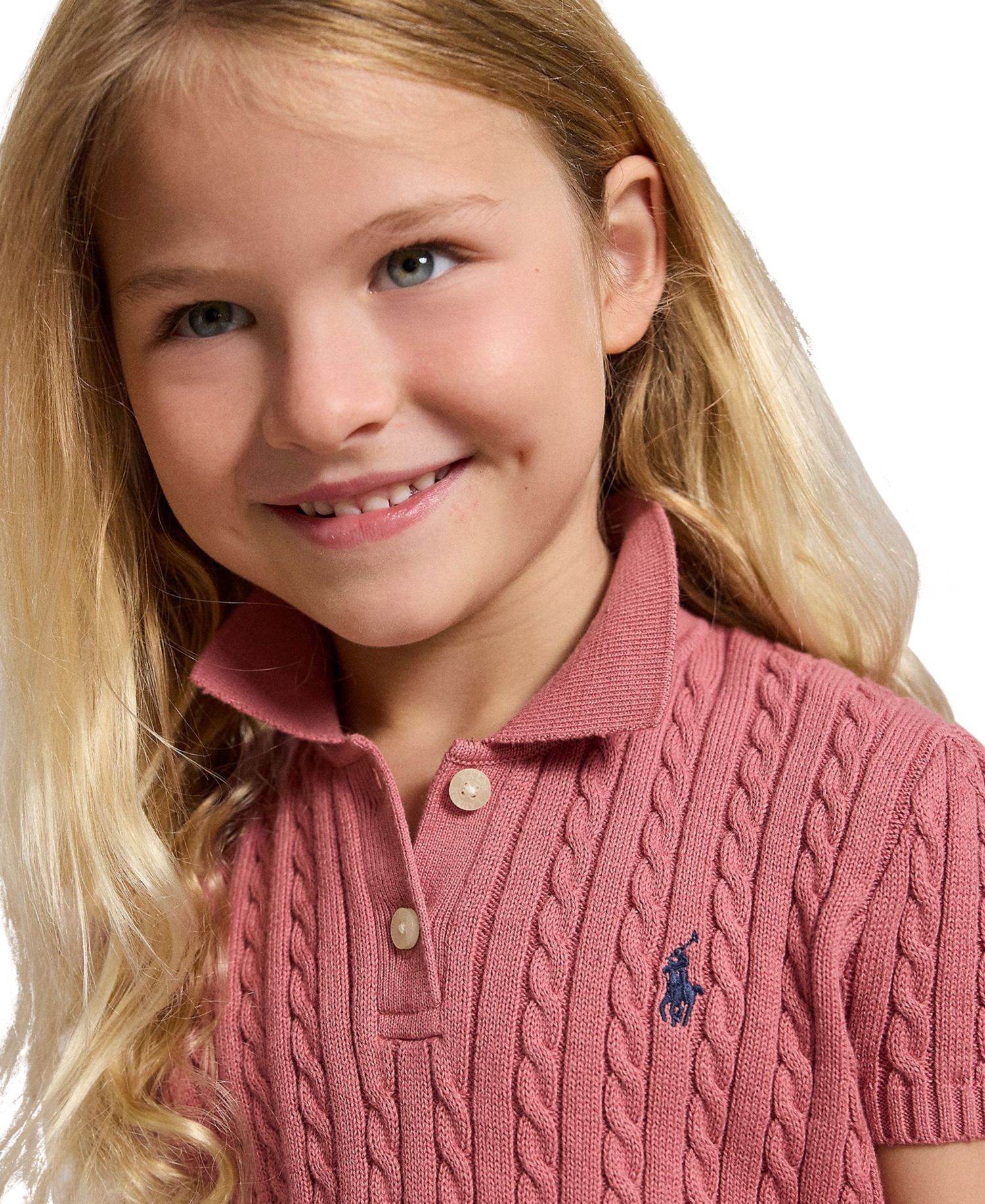Girls' 2T-6X Short-Sleeve Polo Sweater