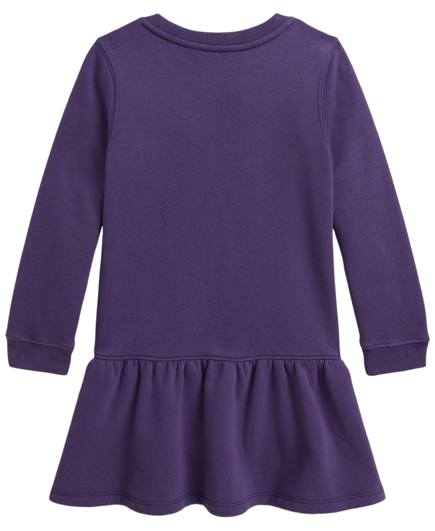 Платье Polo Ralph Lauren Polo Bear Long-Sleeve Dress для девочек, цвет: Фиолетовый — фото 5