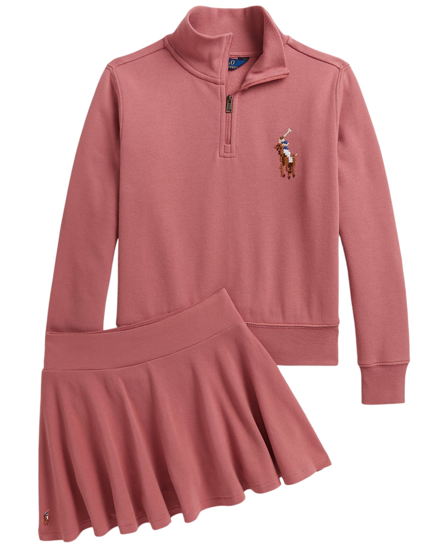 Girls' 7-16 Quarter-Zip Long-Sleeve Sweatshirt