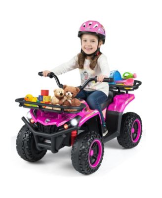Electric ATV for Kids 24V 4-Wheeler Ride on Toy with Slow Start Songs Stories Tunes