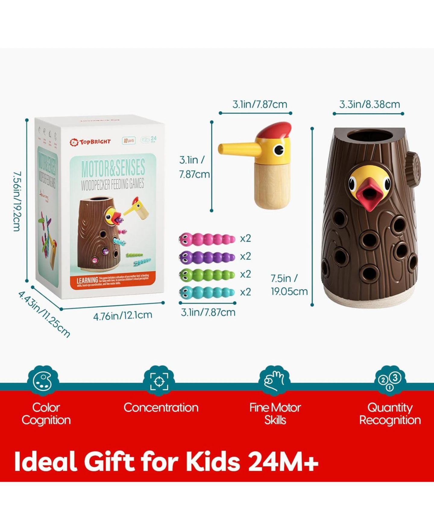 Детские игрушки TOP BRIGHT Magnetic Bird Feeding Game Toys For Kids Fine Motor Skills Toy Preschool Learning Activities Toy For Toddler — фото 3