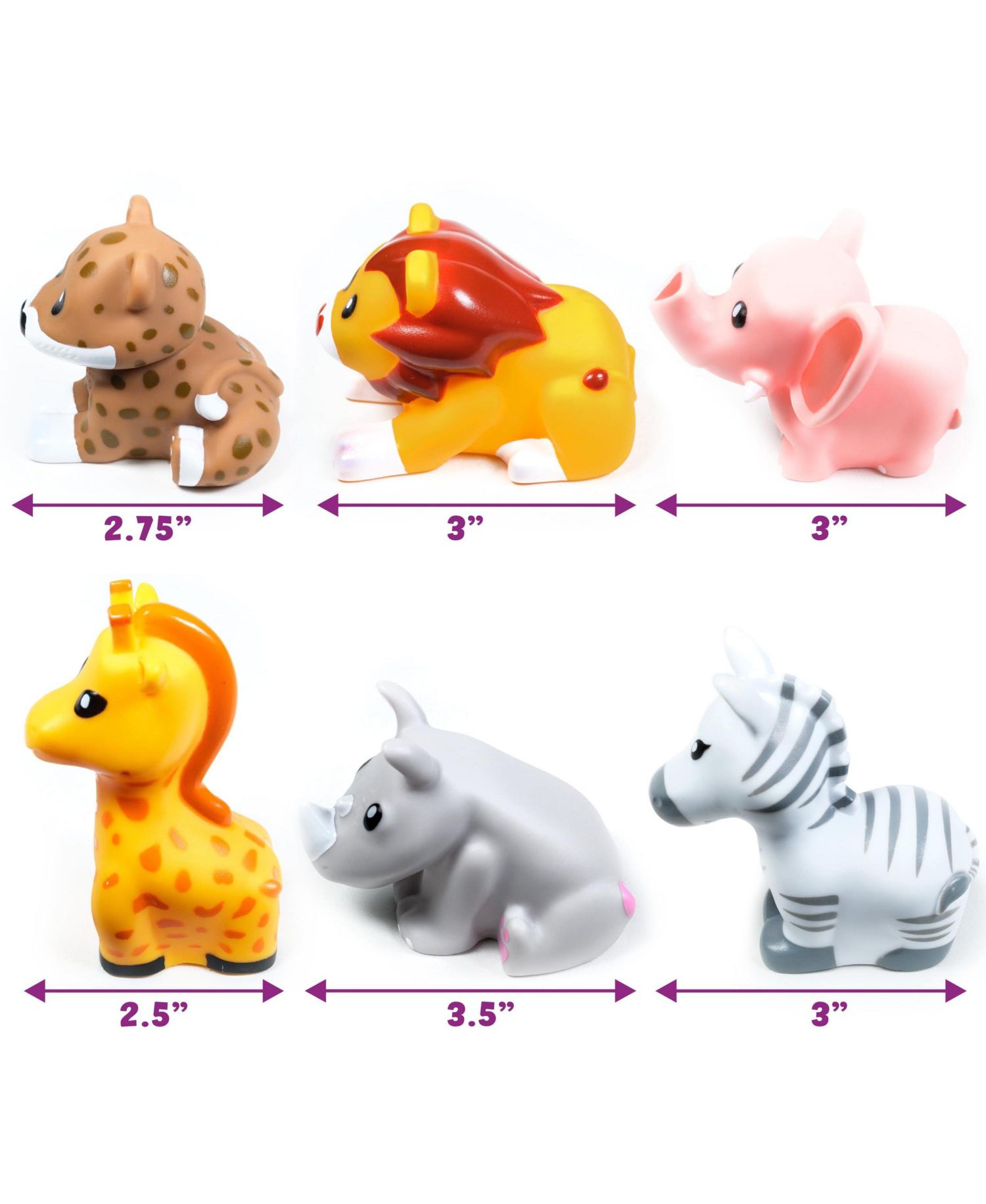 6 Pack Mold Free Bath Toys Sealed No Hole Soft Squeezable Float Water Easy-grip Bathtub Pool
