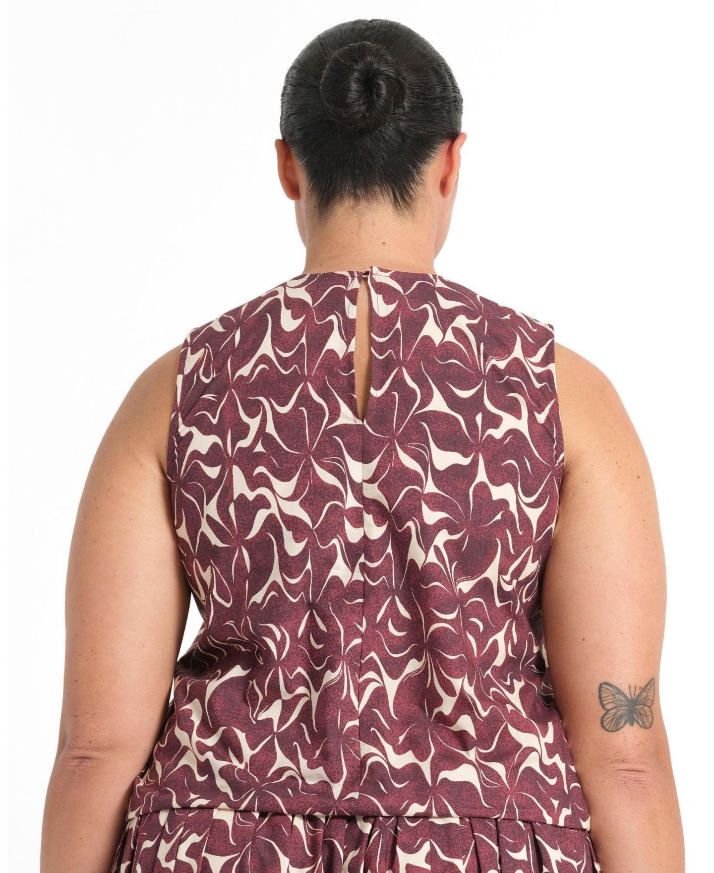 Женский топ ESTELLE Brinley Tie-Hem Print Relaxed, цвет: Орхидея — фото 3
