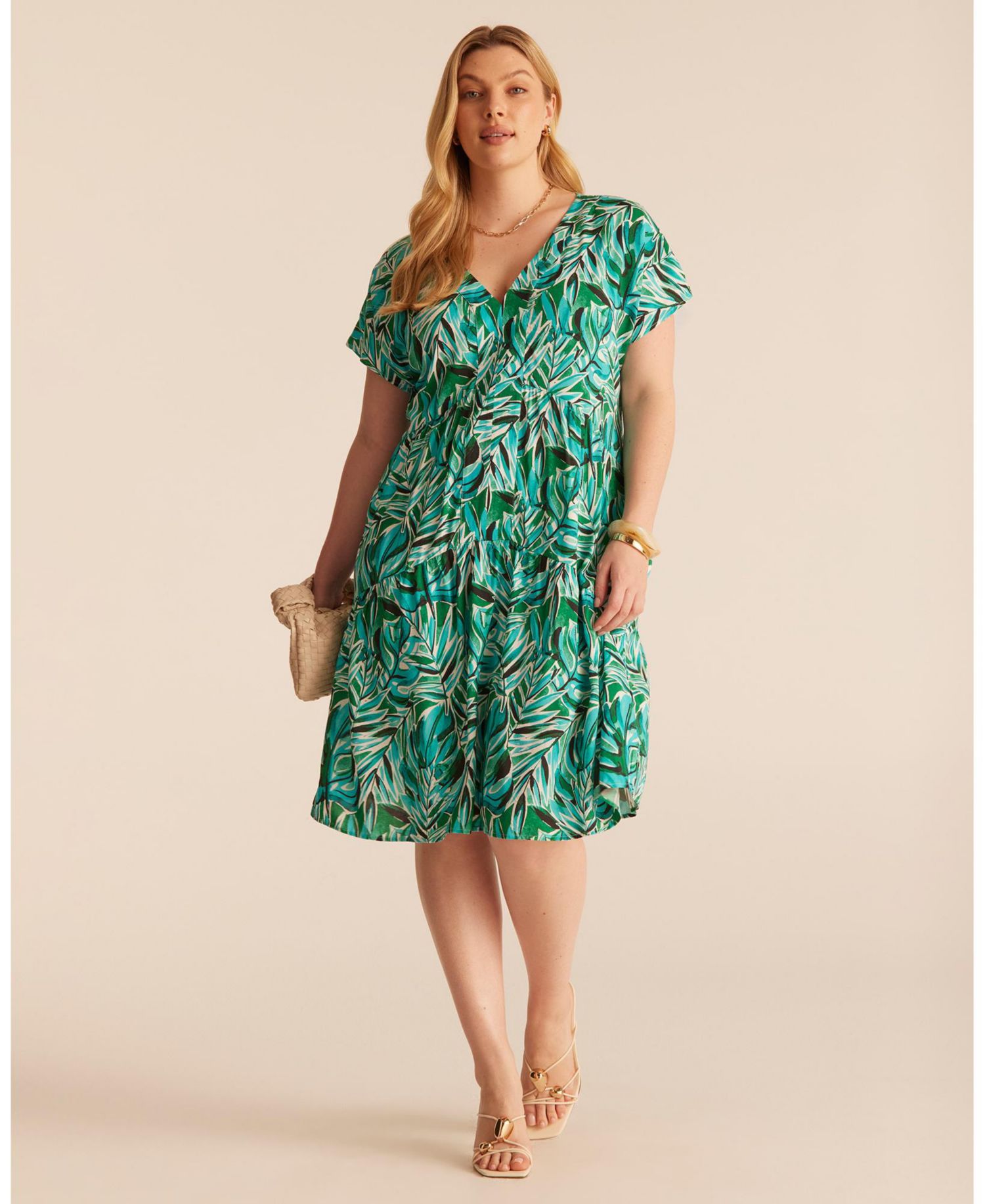 Women's Antibes Resort V-Neck Print Shift Mini Dress