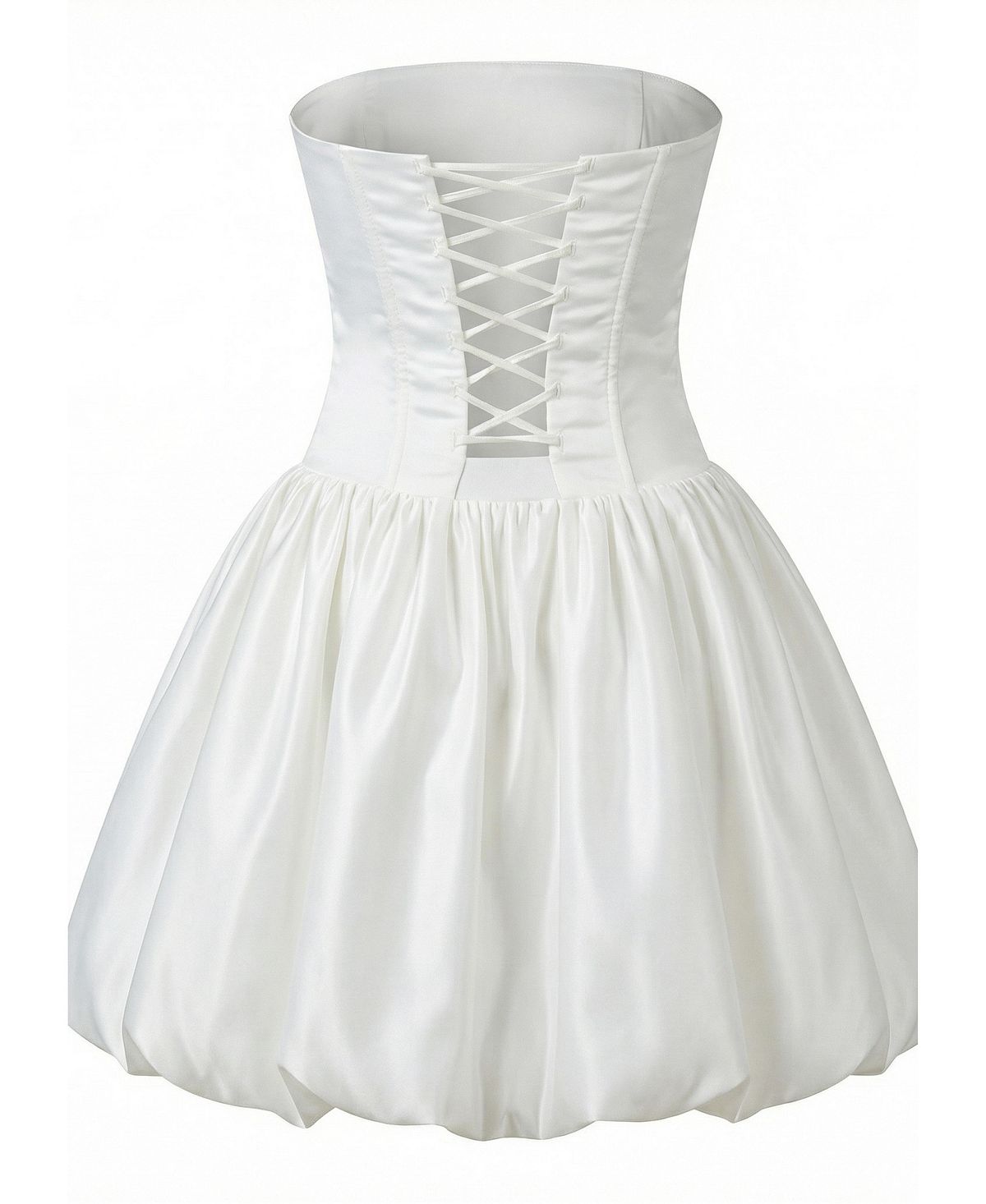 Modenaire Women's Strapless Corset 3D Floral-Accent Bubble-Skirt Dress view 7 — MAYCSS fashion products