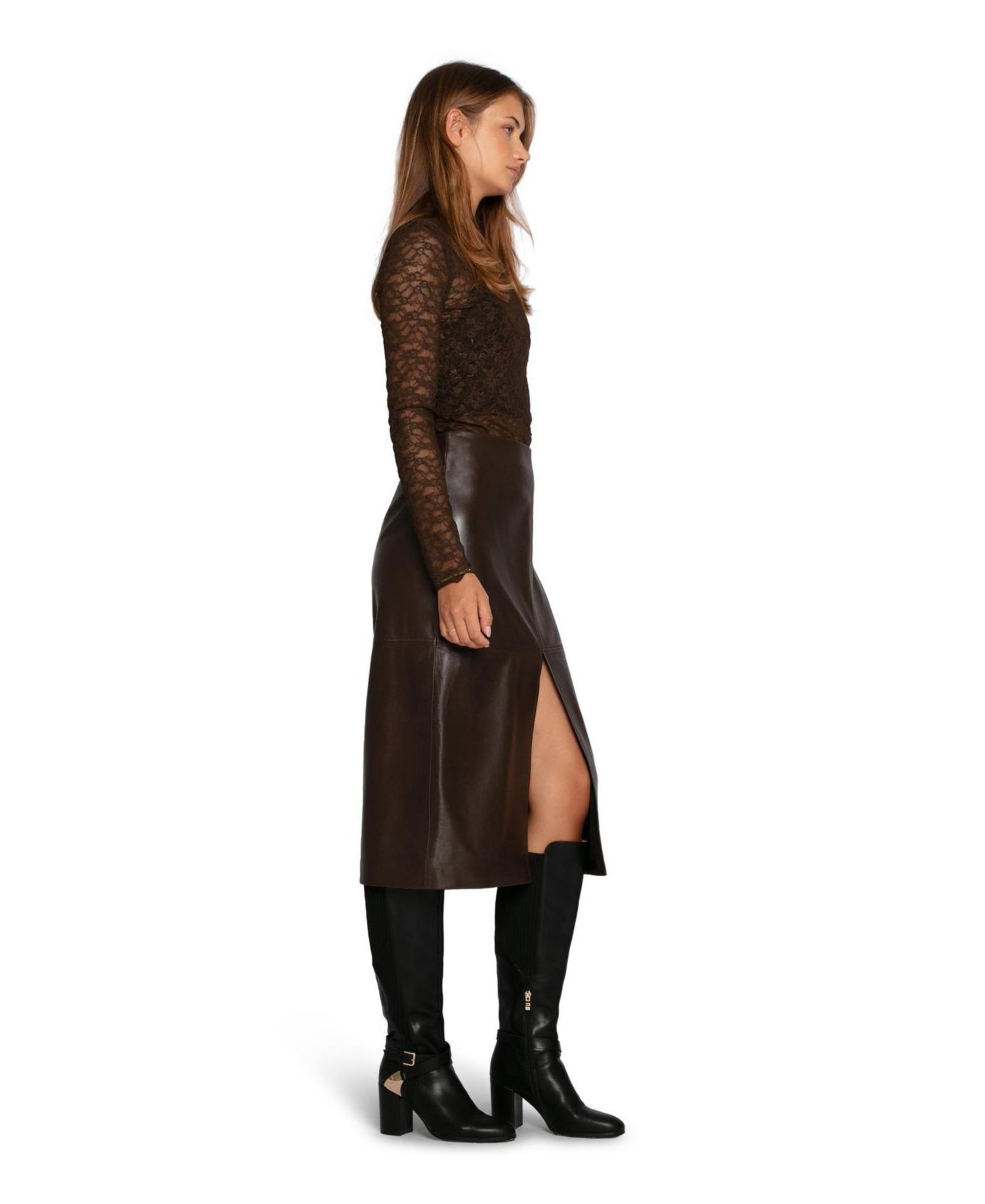 Women's Understated Leather Pencil Skirt